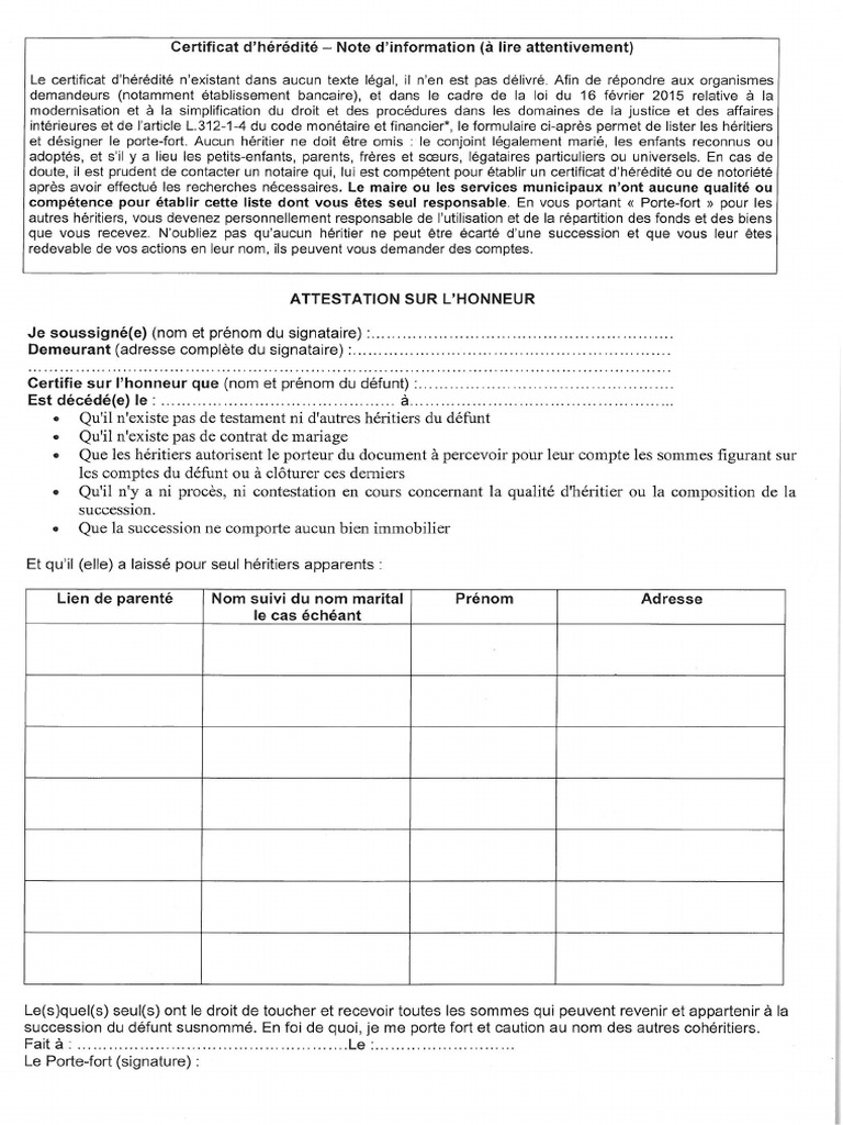 Attestation type | PDF