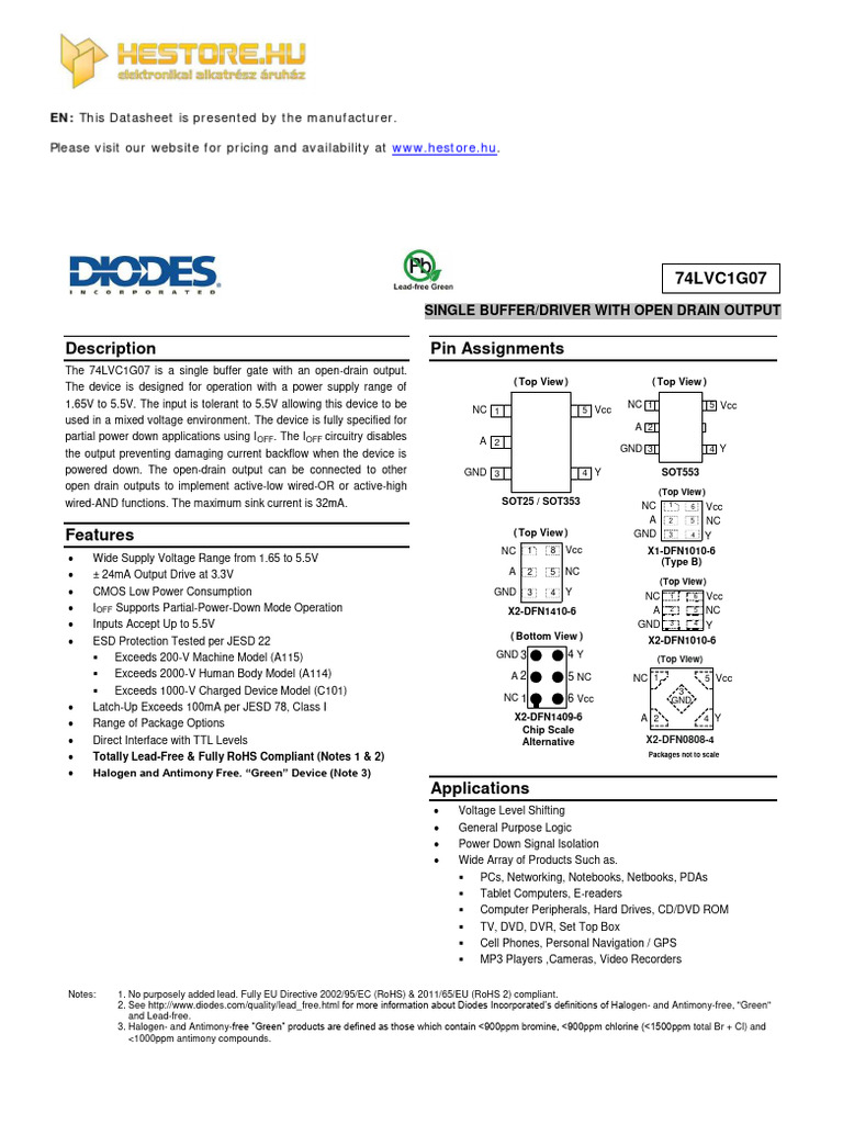 Single Buffer/Driver Datasheet | PDF | Computer Science | Electronic ...