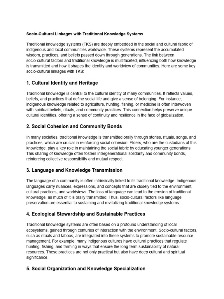 Unit 4 | PDF | Traditional Knowledge | Knowledge