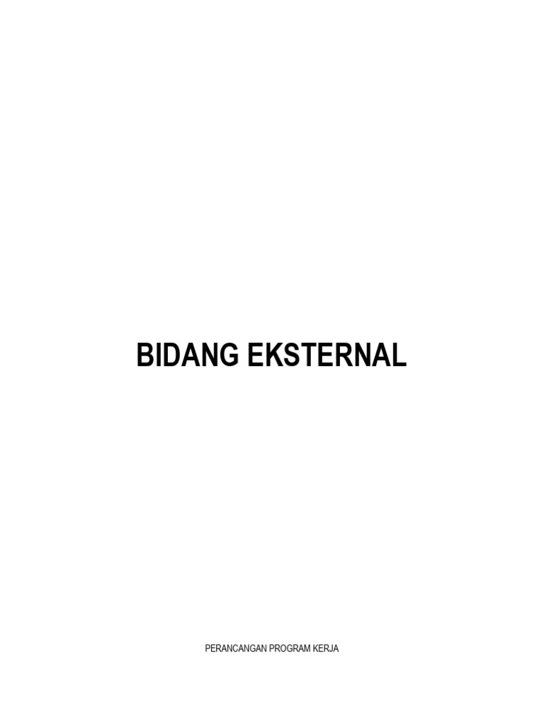 Program Kerja Bidang Eksternal PMII 2023-2024 | PDF