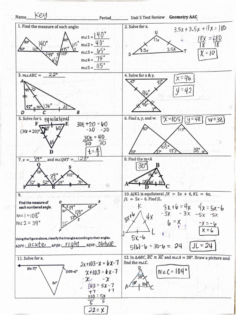 KEY Unit 5 Test Review #1-48 | PDF