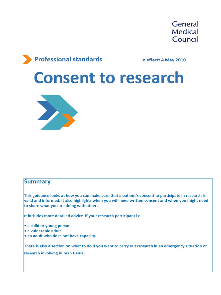 Valid Consent in Research Guidelines | PDF | Informed Consent ...