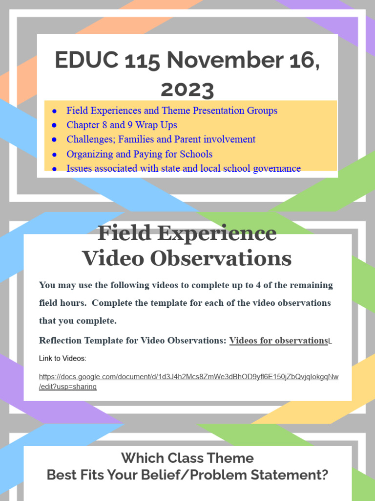 Educ 115 Slides November 16 2023 Turek Pdf Bullying Behavioural