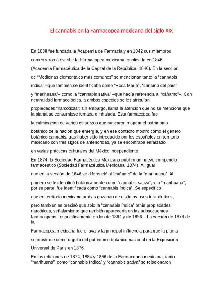 Clase 5-Historia de La Farmacopea Seminario | Ciencias