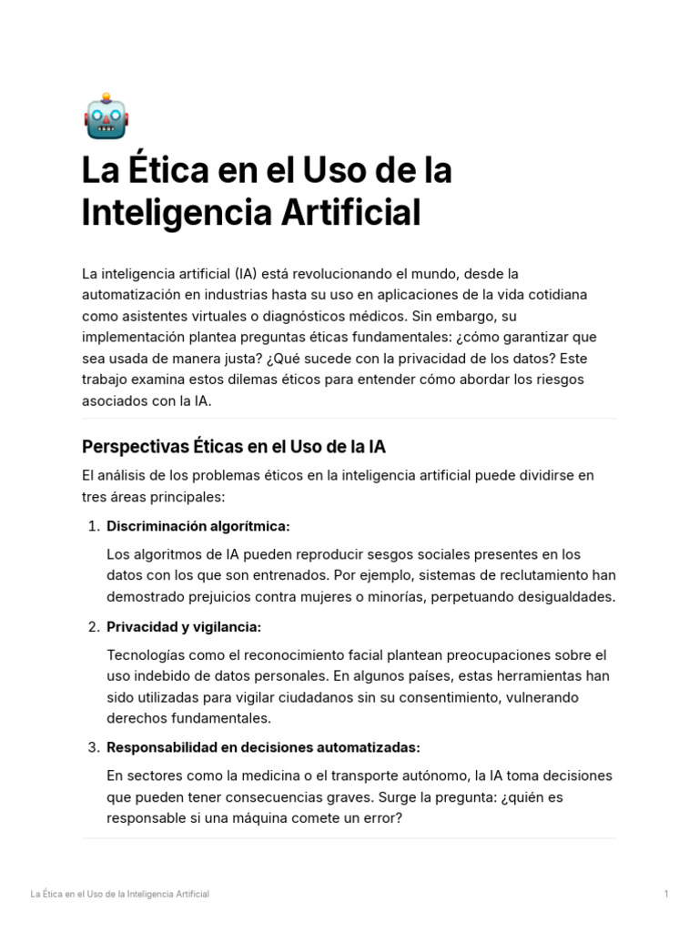 La Tica en El Uso de La Inteligencia Artificial | PDF | Inteligencia ...