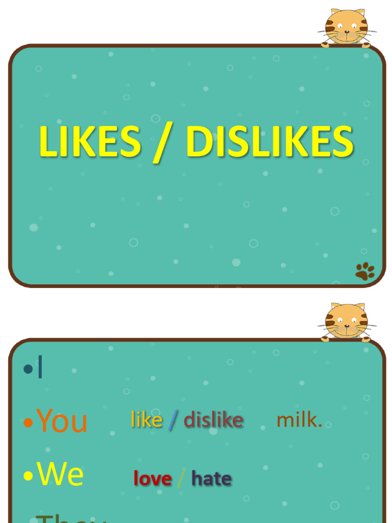 Likes and Dislikes | PDF