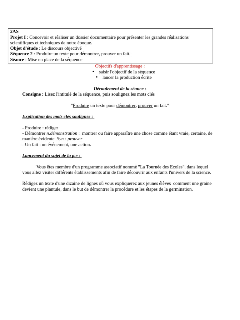 Germination : Expliquer aux enfants | PDF