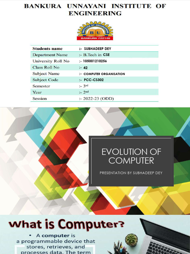 Evolution of Computers Presentation | PDF