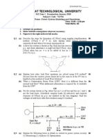 GTU M.E Sem-I Examination January 2010 Power System Modeling and Simulation