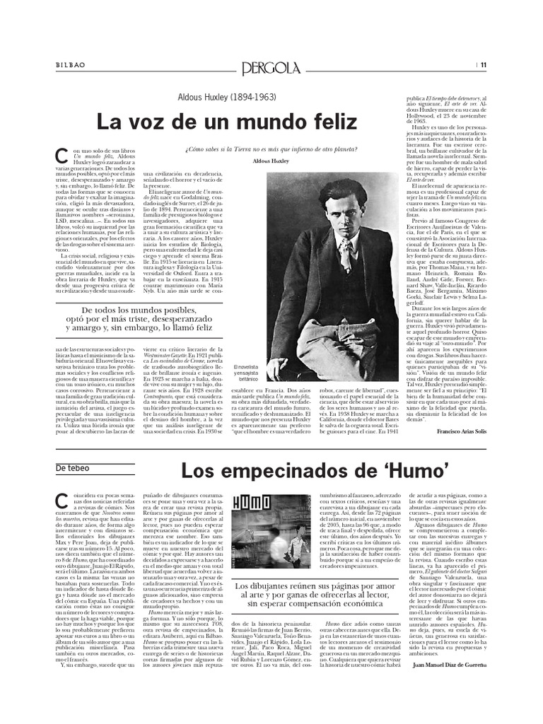 Aldous Huxley: Un mundo feliz | PDF