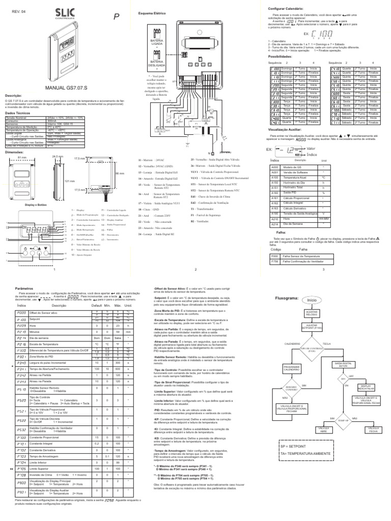Esquema Elétrico do Termostato SLIC | PDF | Fahrenheit