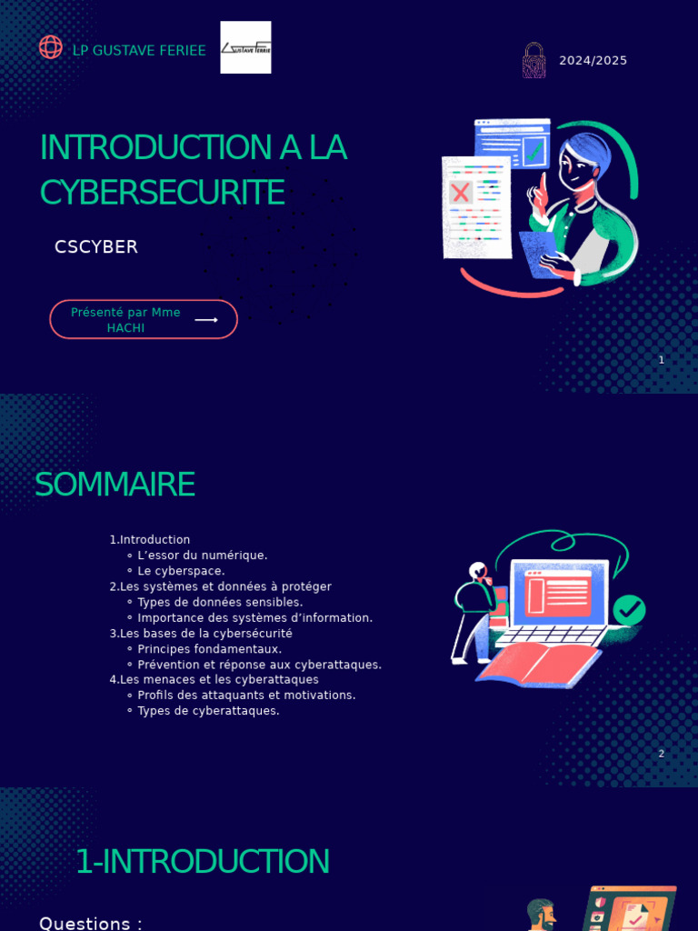 Introduction à la cybersécurité 2024 | PDF | Sécurité des systèmes d ...