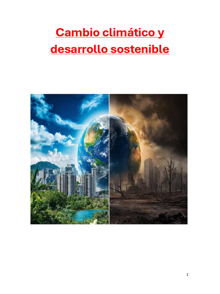 Cambio Climático y Desarrollo Sostenible | PDF | Dióxido de carbono ...