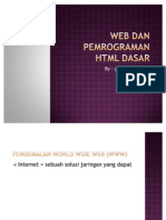 Web Dan Pemrograman HTML Dasar