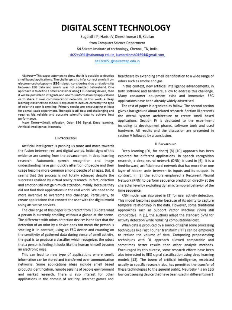 Dinesh PPT IEEE Paper1 | PDF | Deep Learning | Odor