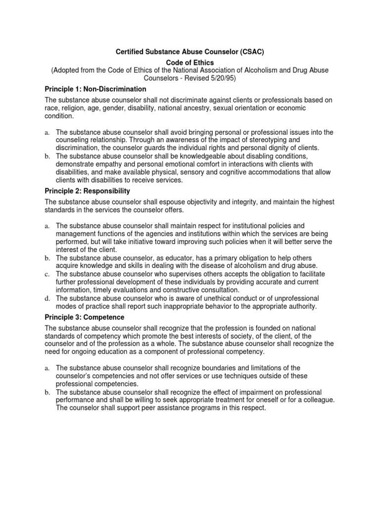 Code of Ethics DRUG School Counselor Confidentiality