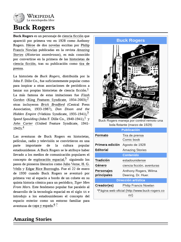 Historia de Buck Rogers en cómics | PDF