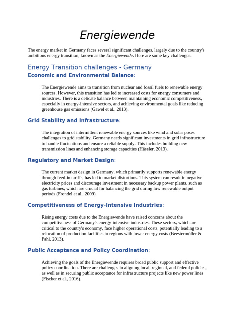 Energiewende Pdf Renewable Energy Electrical Grid