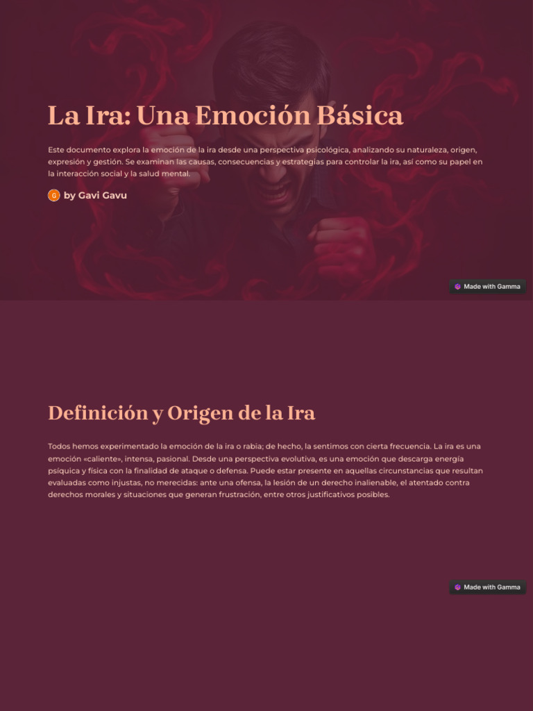 Comprendiendo la Ira: Origen y Gestión | PDF | Ira | Las emociones