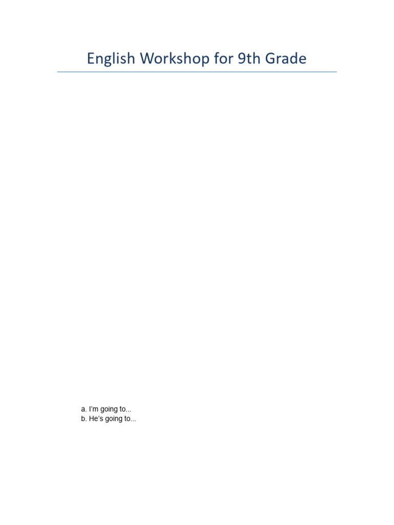 9th Grade English Workshop: Grammar Practice | PDF | Linguistic ...