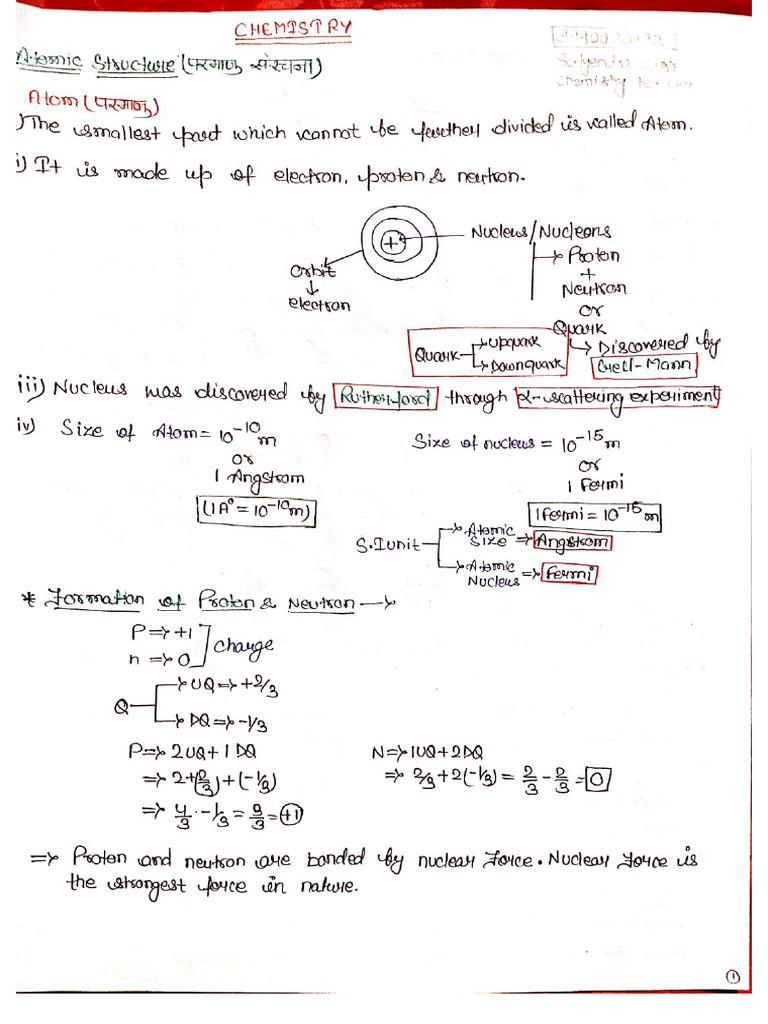 NDA Chemistry Handwritten Notes PDF | PDF