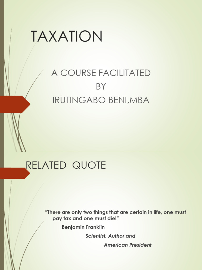 Taxation Overview and Types Explained | PDF | Taxes | Tax Deduction
