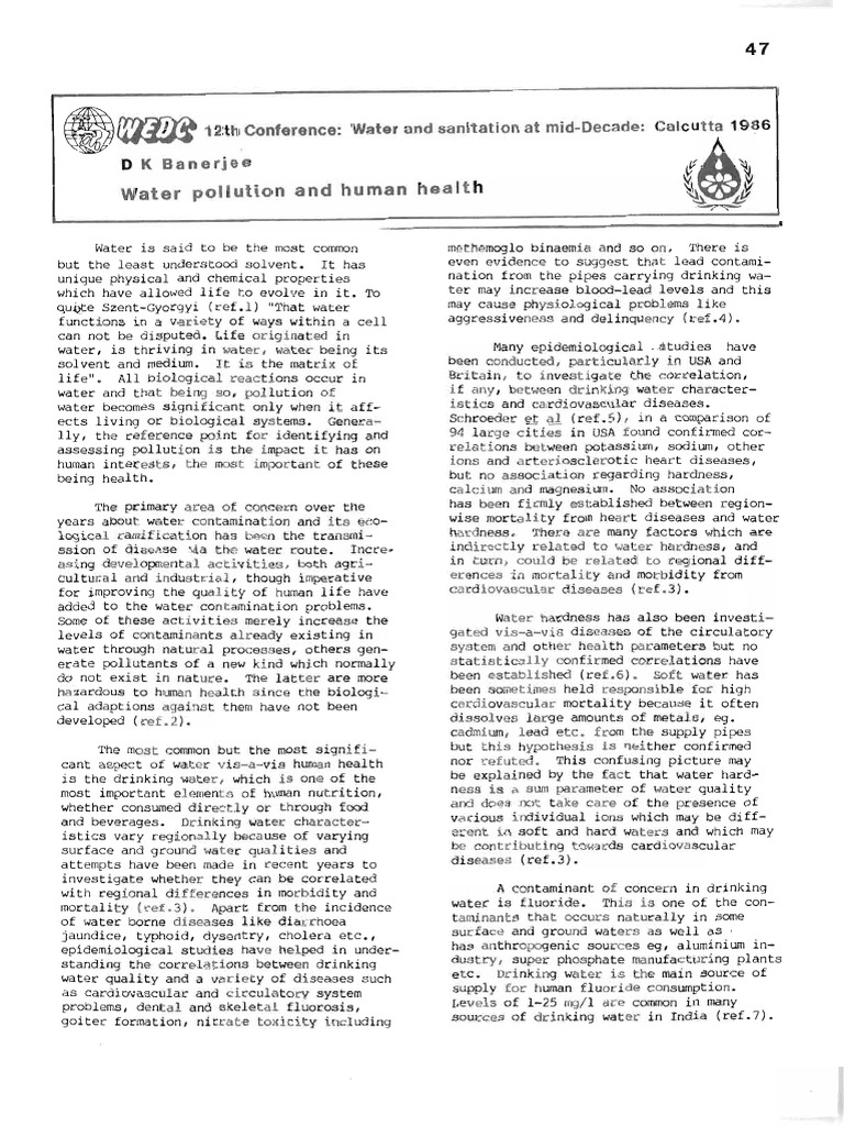 Water Pollution | PDF
