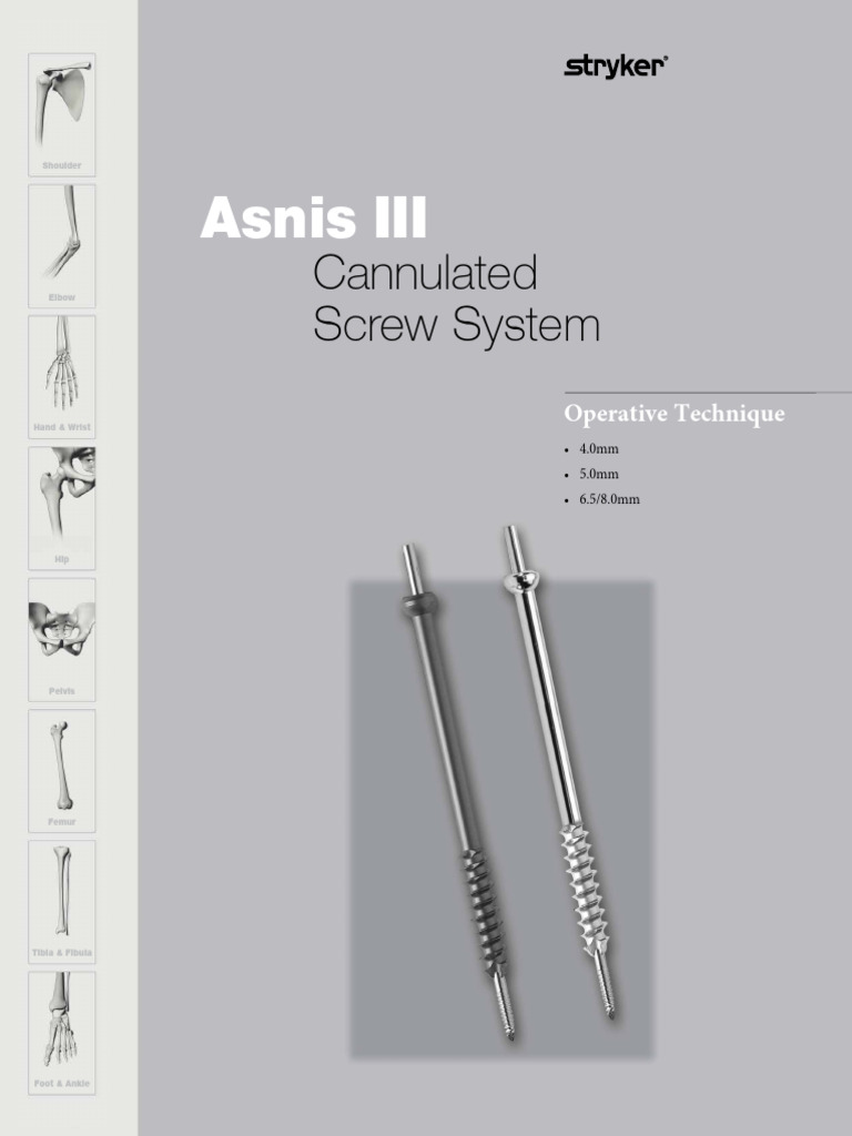 Asnis III Cannulated Screw Techniques | PDF | Hip | Screw
