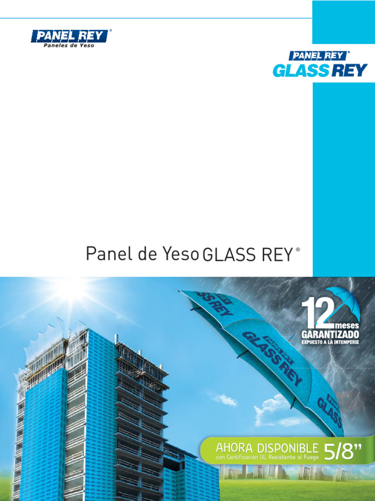 Panel de Yeso Glass Rey: Resistencia y Uso | PDF | Aislamiento térmico ...