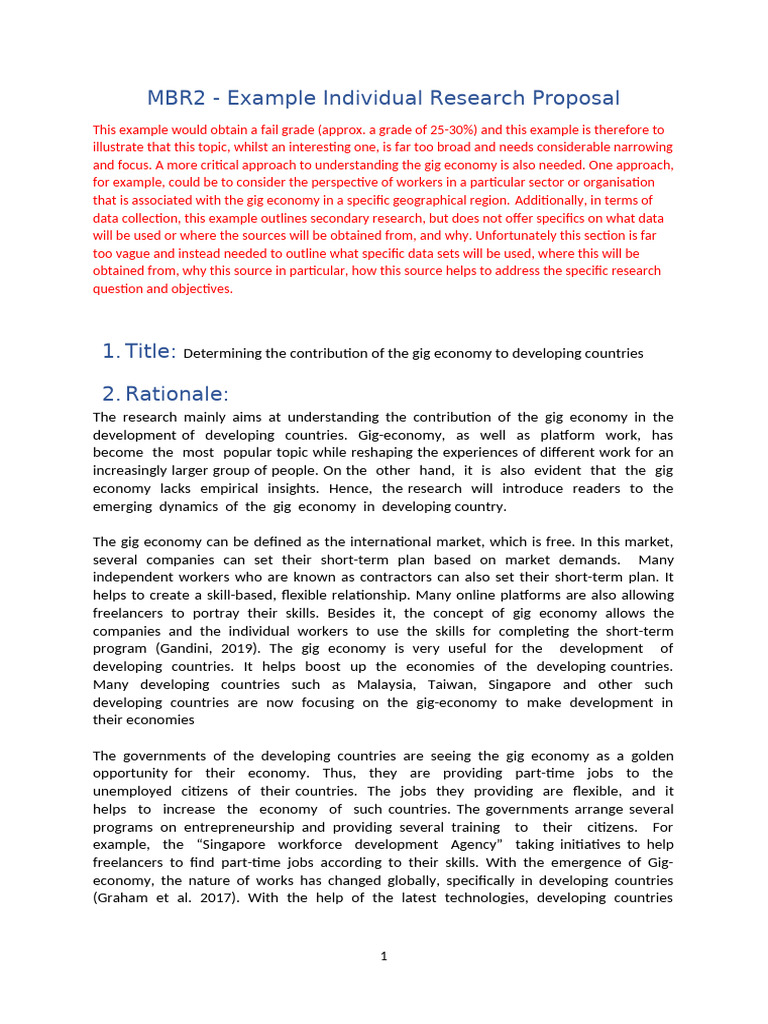 Example Research Proposal - Fail Grade | PDF | Methodology