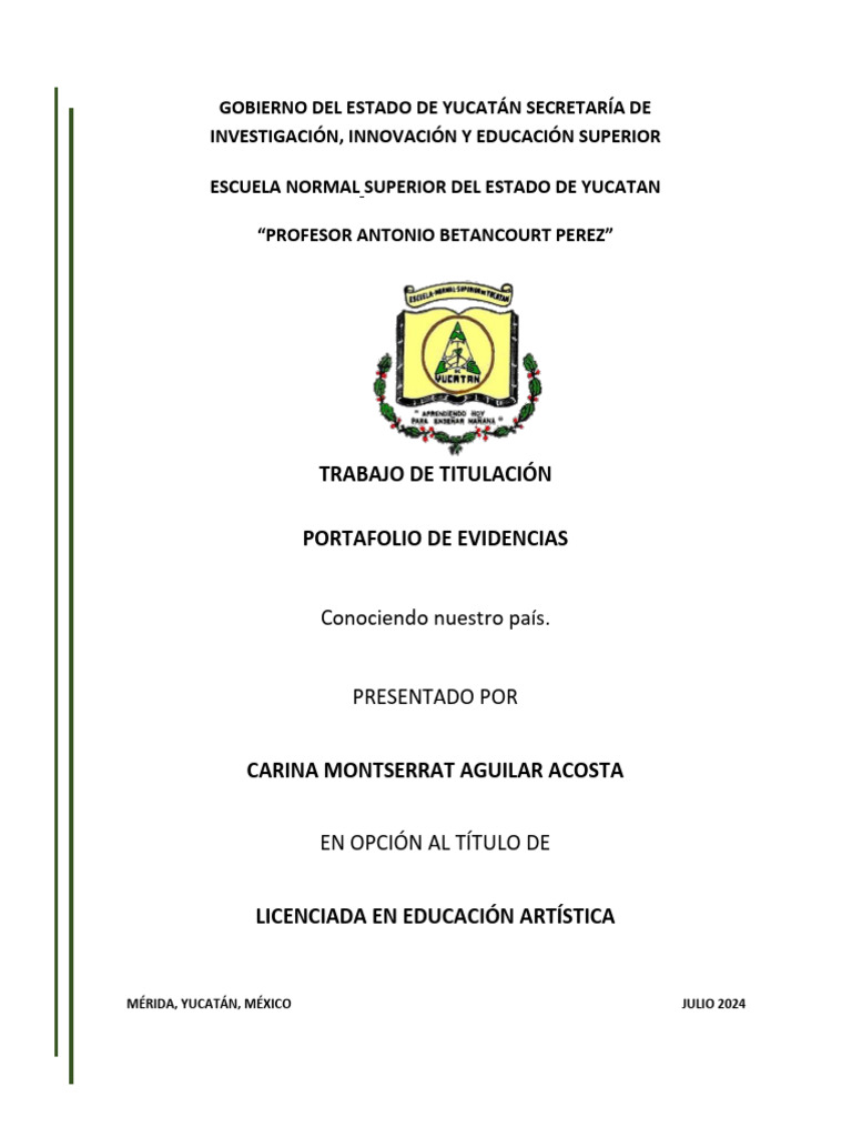 Portafolio de Evidencias en Educación Artística | PDF | Plan de ...