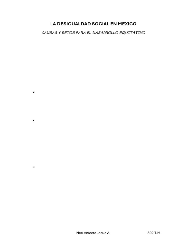 Desigualdad Social en México | PDF | Desigualdad social ...