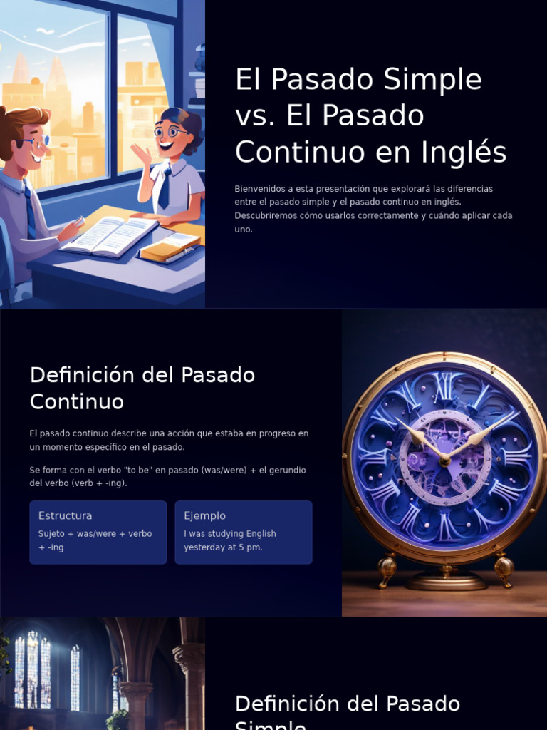 El Pasado Simple Vs El Pasado Continuo en Ingles | PDF | Verbo ...