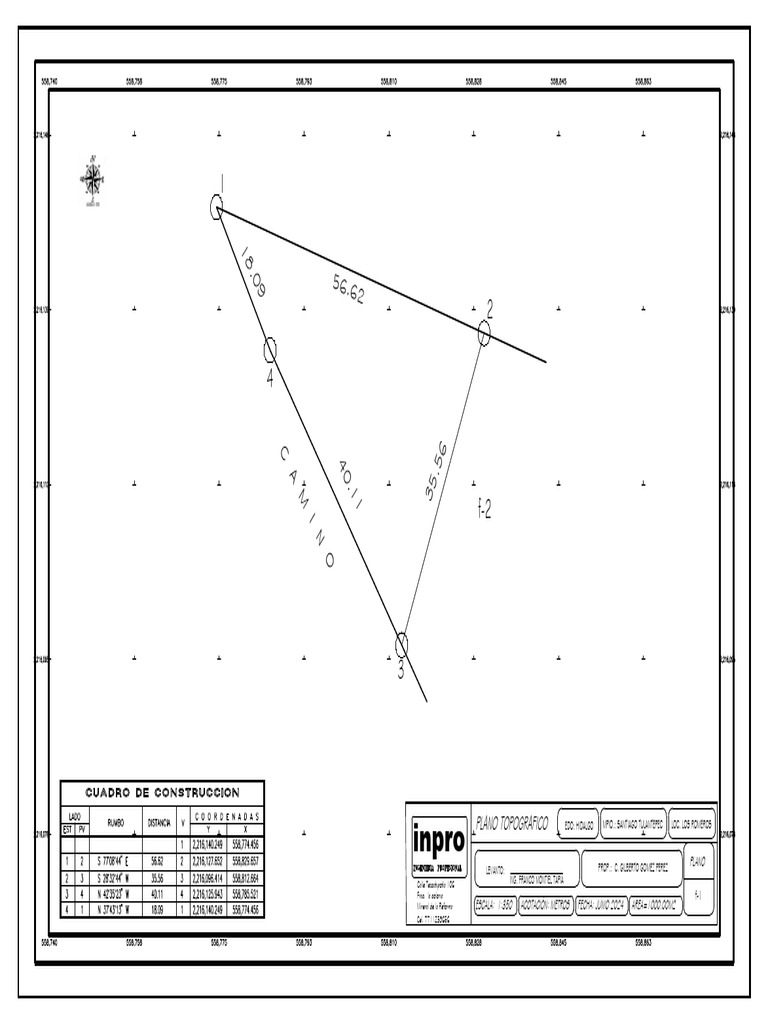 Plano Topográfico de Santiago Tulantepec | PDF