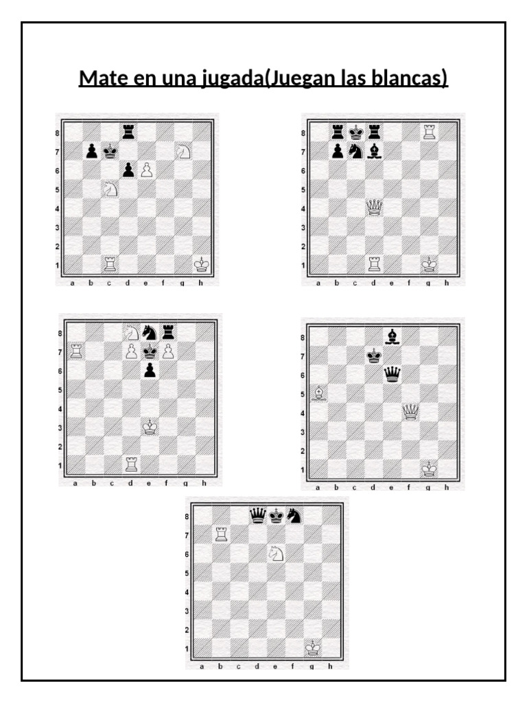 Mate en una jugada 1 (3) | PDF
