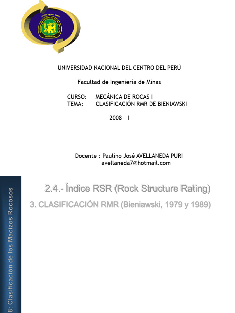 13_Clasificac RMR_BIENIAWSKI | PDF