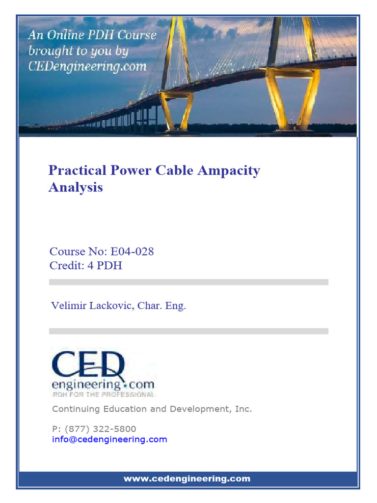 E04-028 - Practical Power Cable Ampacity Analysis - US | PDF ...