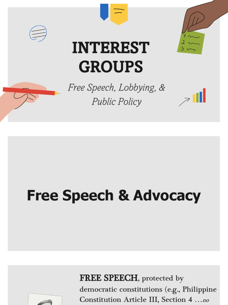 Interest Groups - FreeSpeech Lobbying Public Policy | PDF