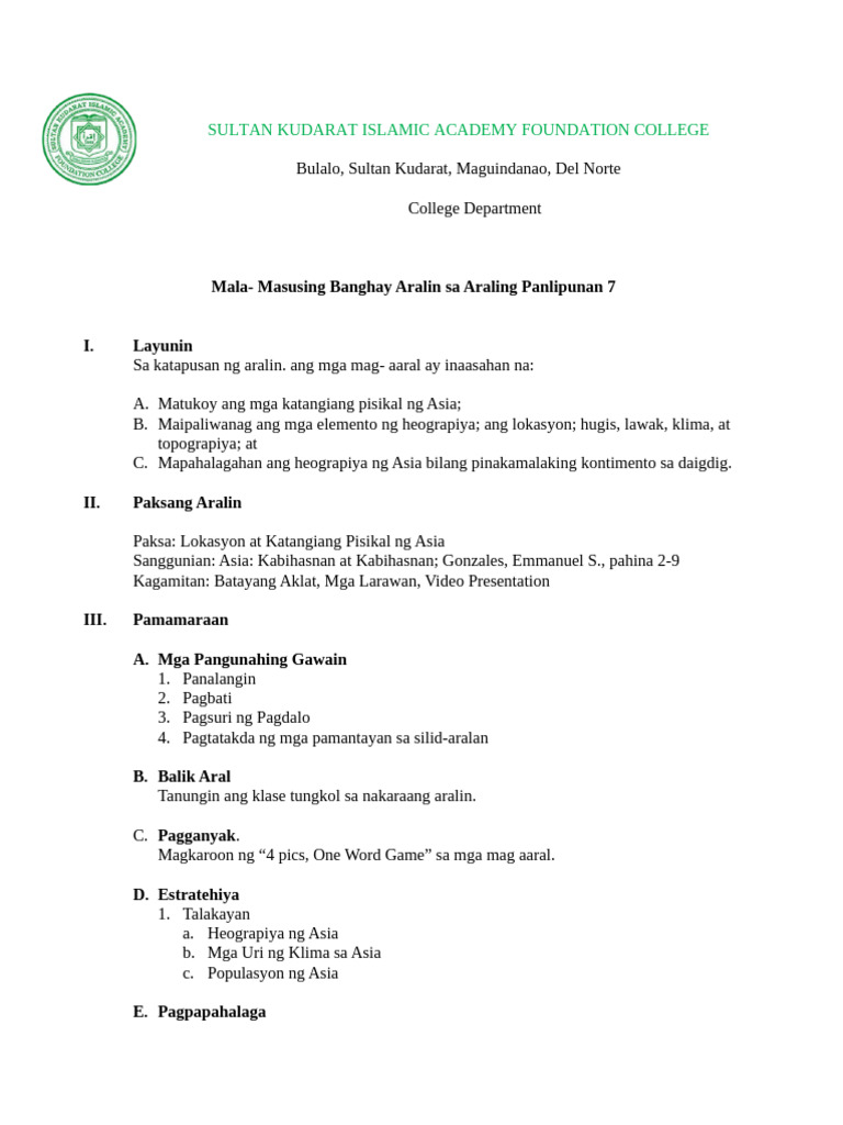 Semi Detailed Lesson Plan Pdf