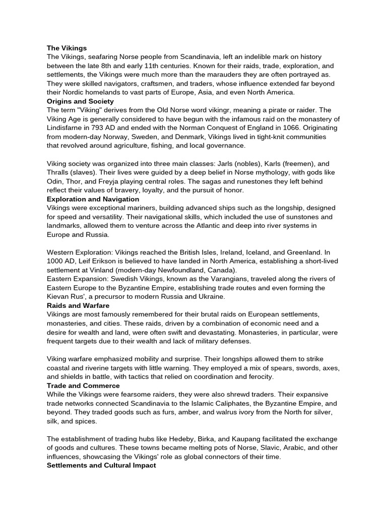 The Viking | PDF | Vikings | Viking Age