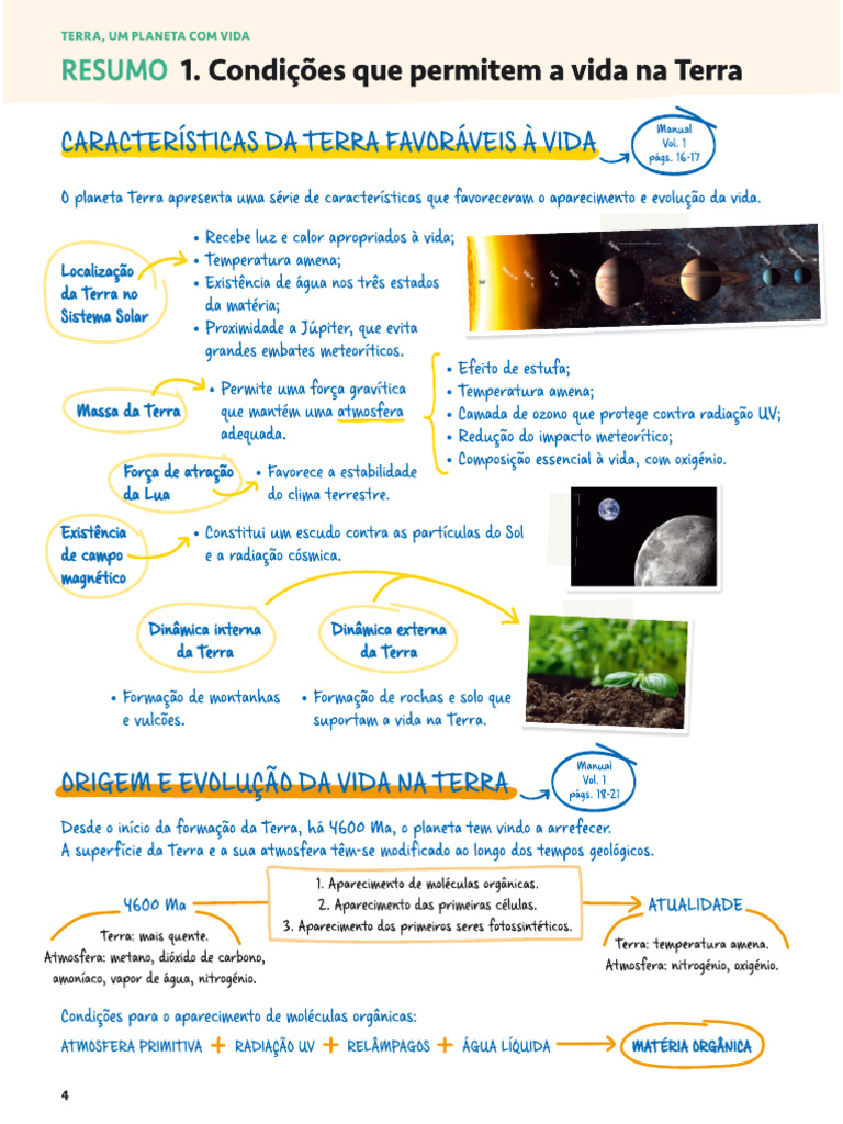 Resumo 1 - Condições Que Permitem A Vida Na Terra | PDF