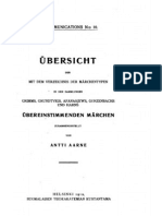 Aarne, Antti: Übersicht Der Mit Dem Verzeichnis Der Märchentypen in Den Sammlungen Grimms, Grundtvigs, Afanasjews, Gonzenbachs Und Hahns Übereinstimmenden Märchen.