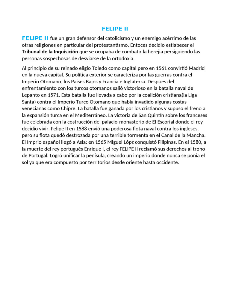 Felipe Ii | PDF