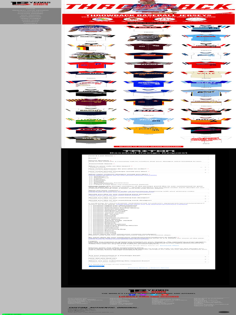 Maillots de Baseball personnalisés – Configurateur 3D