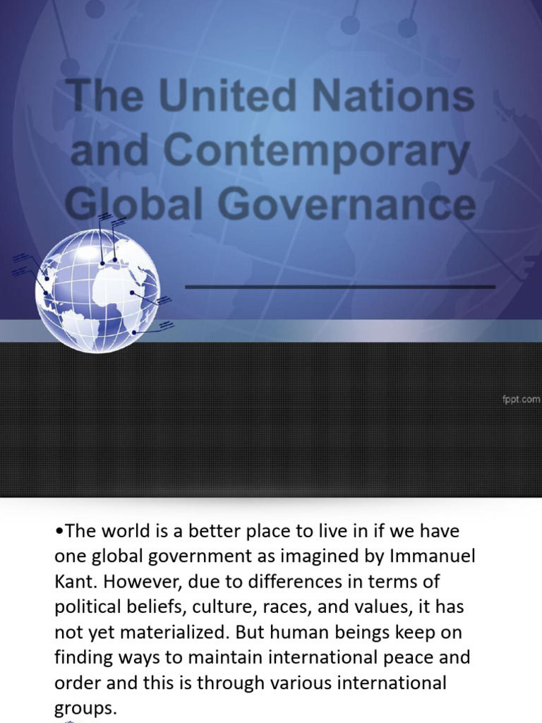UN's Role in Global Governance Challenges | PDF | United Nations ...