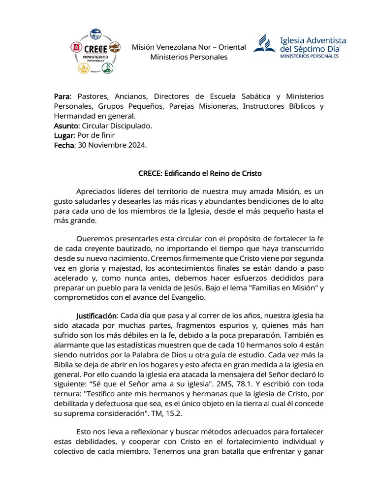 Fortaleciendo la Fe en la Misión 2025 | PDF | Cristo (título) | Salvación