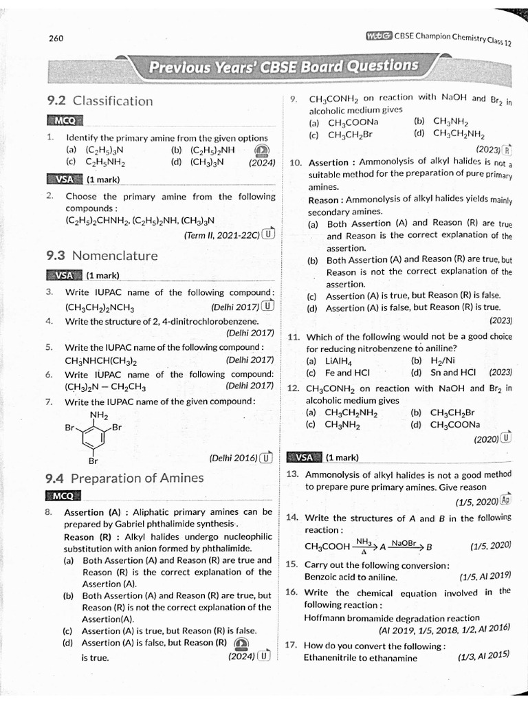 Amines Assignment Questions | PDF