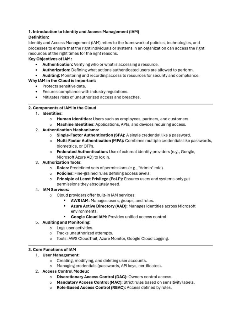 IAM in Cloud Computing: Key Insights | PDF | Cloud Computing | Access ...
