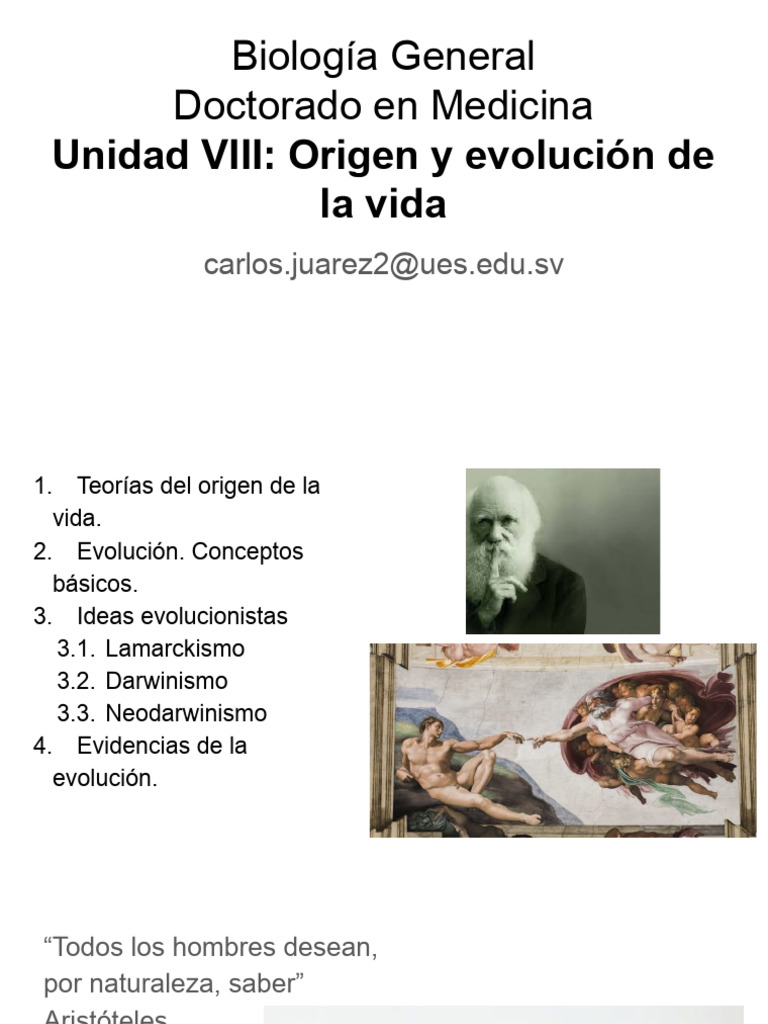 Origen y Evolución de la Vida | PDF | Evolución | Seleccion natural