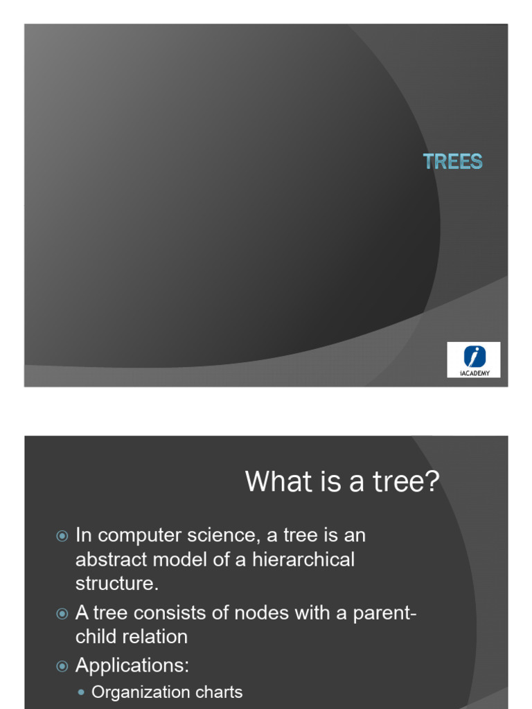 Lesson 9 - Trees [Compatibility Mode] | PDF | Algorithms And Data ...